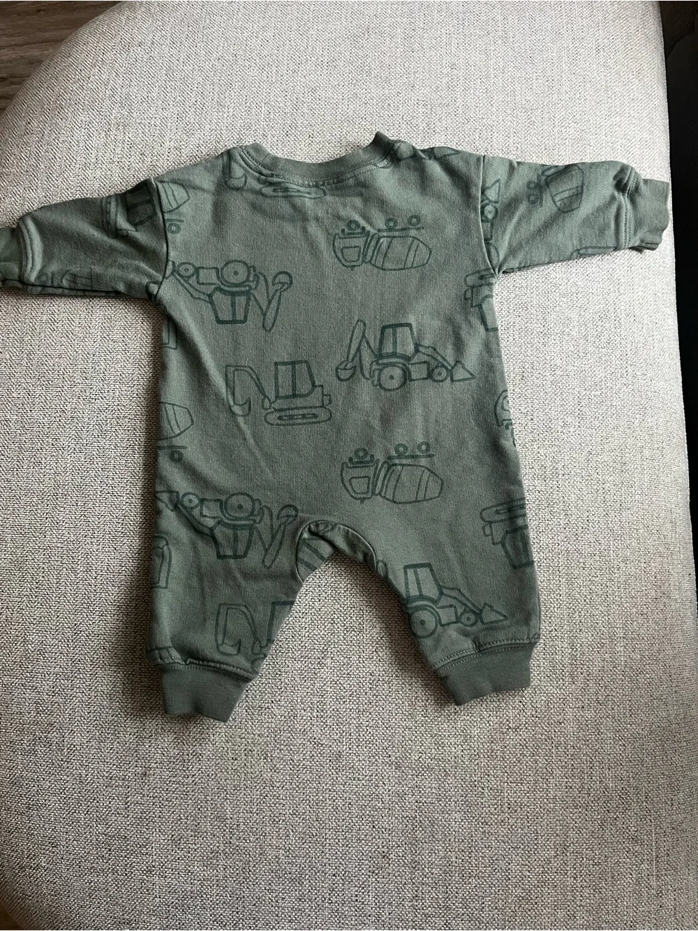Carter's Olive Green Construction Print Baby One-Piece